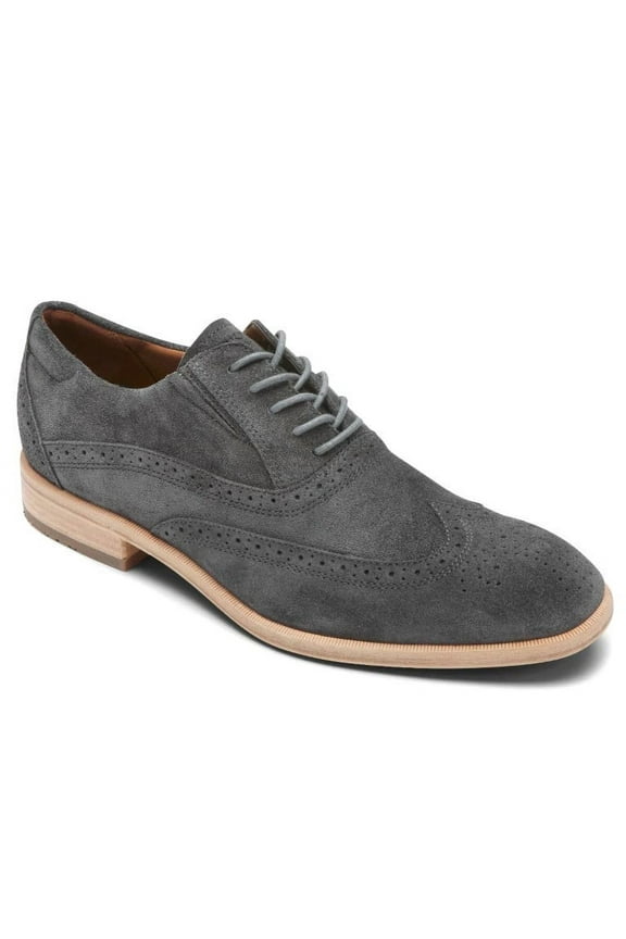 Total Motion Office Wing Tip Men's Dark Grey Oxfords 8.5M