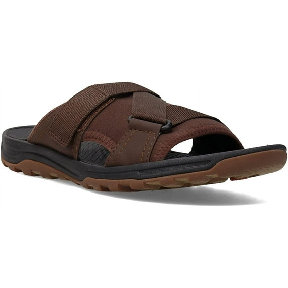 Rockport Trail Technique Hook and Loop Slide Men's Brown Sandals 11.5W