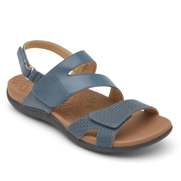 Rockport  Women's Ridge Asym Velcro Ridge Blue , 6 W US