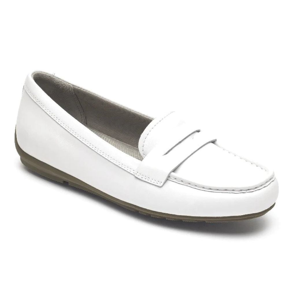 Rockport Women's Kacey Penny Loafer Flats White Size 8.5 M main image 0
