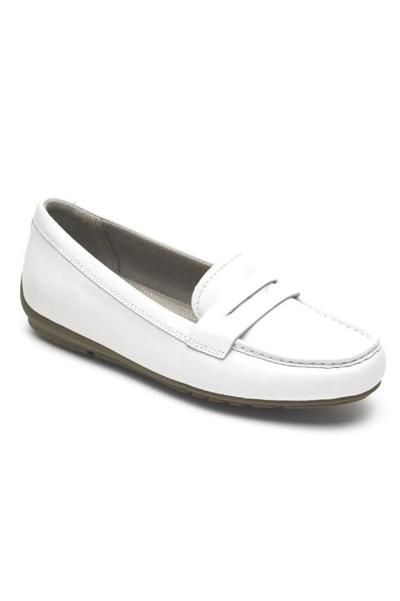 Women's Total Motion Driver Penny White Loafers 5.5M