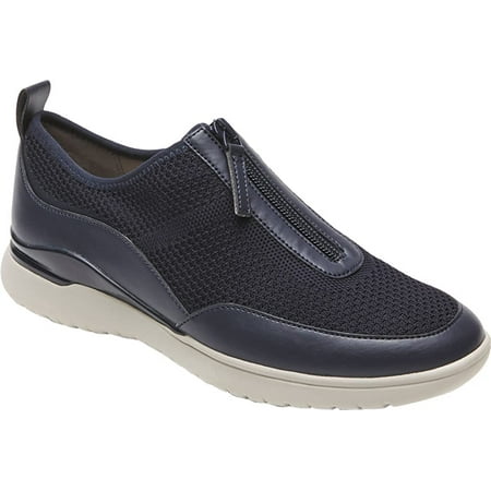 Rockport Women's Total Motion Sport Zip Sneaker Navy CI6385