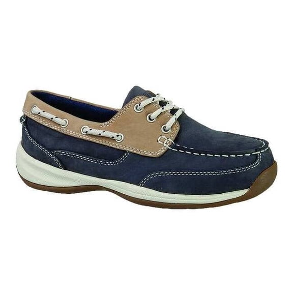 Rockport Works Boat Shoe,M,10,Navy,PR RK670
