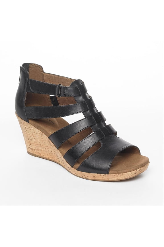 Womens Briah Faux Leather Pull On Gladiator Sandals