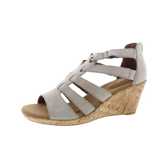 Rockport Womens Briah Leather Wedge Gladiator Sandals