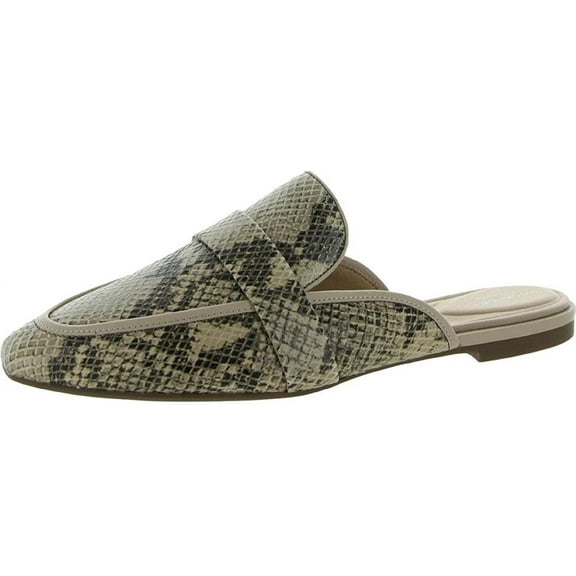 Rockport Womens Laylani Leather Snake Print Loafer Slides