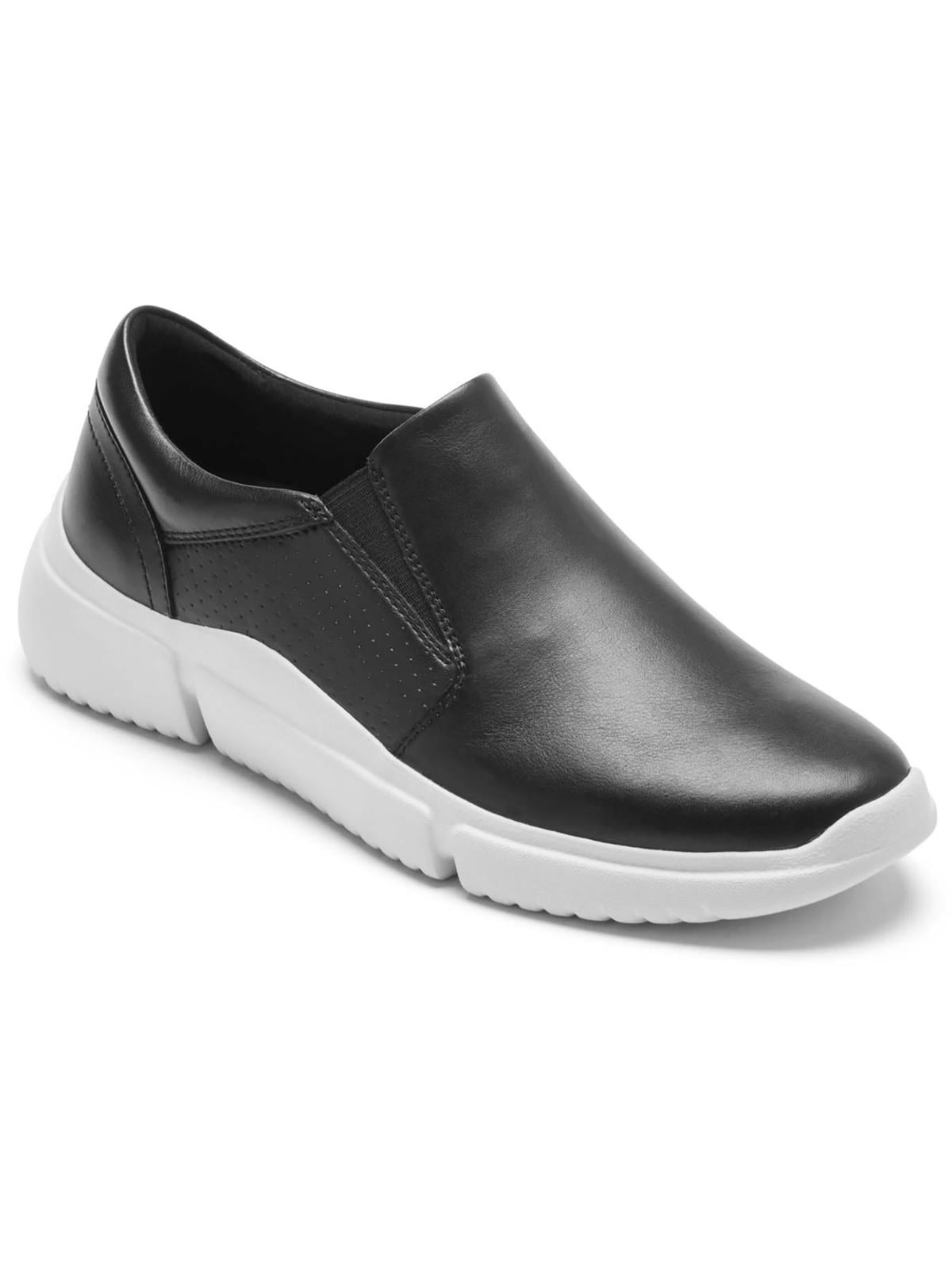 Perforated leather slip on sneakers clearance
