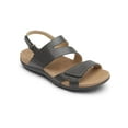 thumbnail image 1 of Rockport Womens Ridge ASYM Velcro Leather Embossed Flat Sandals, 1 of 2