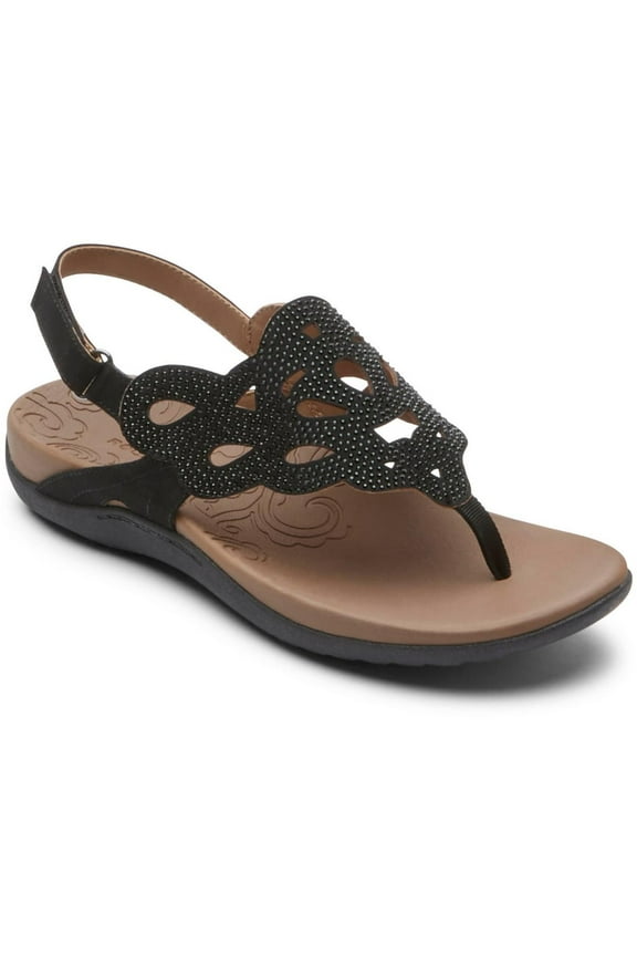 Womens Ridge Sling Patent Adjustable Slingback Sandals