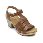 Rockport Womens VIVIANNE WOVEN Faux Leather Dressy Strappy Sandals