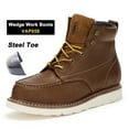 thumbnail image 1 of Rockrooster 6" Men's Brown Waterproof EH Steel Toe Work Boots for Adult E Width VAP858-7, 1 of 7