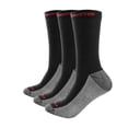 thumbnail image 1 of Rockrooster COOLMAX Men's Moisture Control Durable Work Crew Socks 3 Pairs Black Combo 752232-M, 1 of 5
