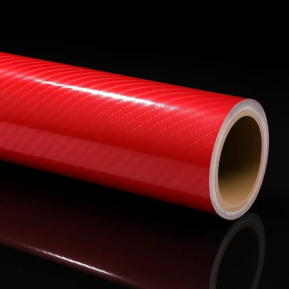 Rockrose 7D High Gloss Red Carbon Fiber Vinyl Wrap, Phone Cover, Helmets and Automotive - Size: 60FT x 5FT
