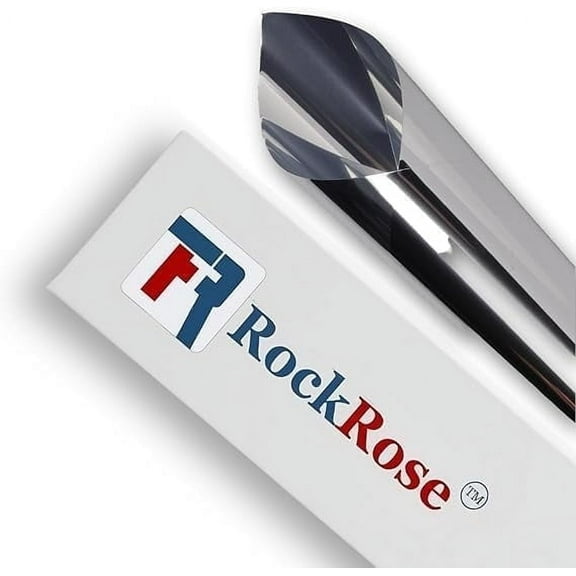 RockRose Pet Building Tint Window Shield - Window Film for Heat-Blocking, and UV Protection - One Way Window Privacy Film - Window Tint for Home and Office - Size 24" X 100ft (Silver)