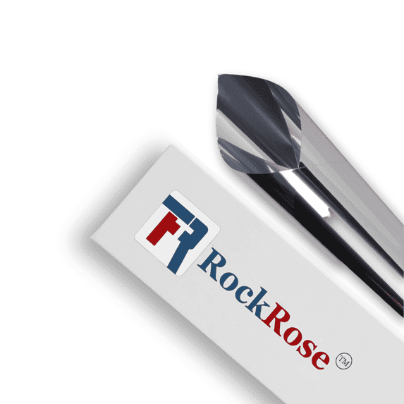 Rockrose Pet Building Tint Window Shield - Window Film for Heat-Blocking, and UV Protection - One Way Window Privacy Film - Window Tint for Home and Office - Size 24" X 25ft (Silver)