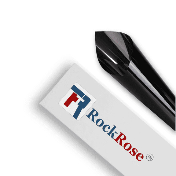 Rockrose Pet Building Tint Window Shield - Window Film for Heat-Blocking, and UV Protection - One Way Window Privacy Film - Window Tint for Home and Office - Size 36" X 25ft (Black-Silver)