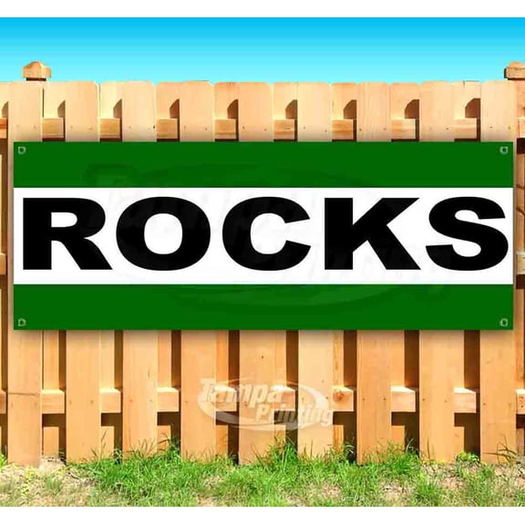 Rocks 13 oz Vinyl Banner With Metal Grommets