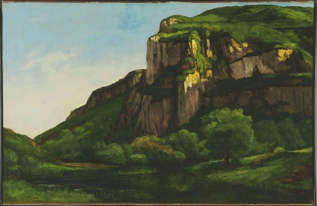 Rocks At Mouthier Canvas Art - Gustave Courbet (18 x 24)
