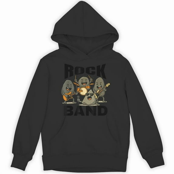 Rocks Band Funny Rock Concert Drums Guitar Music Lover Musician Graphic Gift Hoodie, for men & women, up to size 5XL