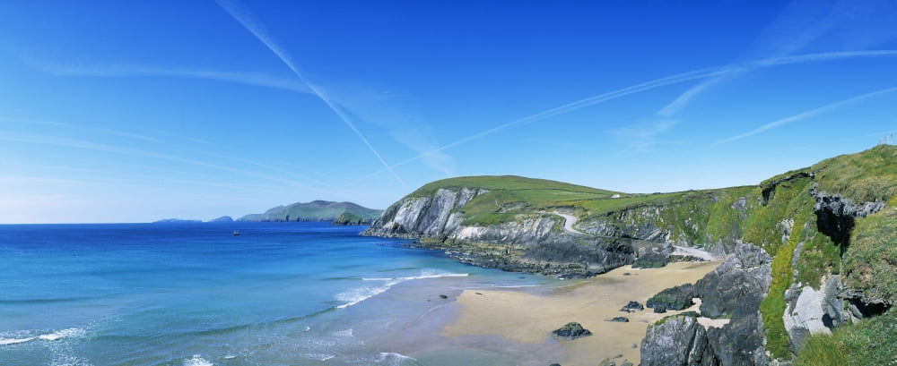 Rocks On The Beach Coumeenoole Beach Blasket Sound Slea Head Dingle Peninsula County Kerry Republic Of Ireland Canvas Art - The Irish Image Collection Design Pics (44 x 18)