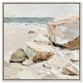 thumbnail image 1 of Rocks By The Shore Canvas Coastal Farmhouse Wall Art by Art Remedy, Silver Frame, 40" x 40", 1 of 7
