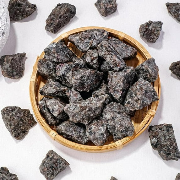 Rocks For Tumbling,2-3" Natural Raw Rough Flame Yooperlite Stone Crystals Bulk For Healing Tumbling Fountain Rocks Decor 0.4 Pounds (100g),Grey