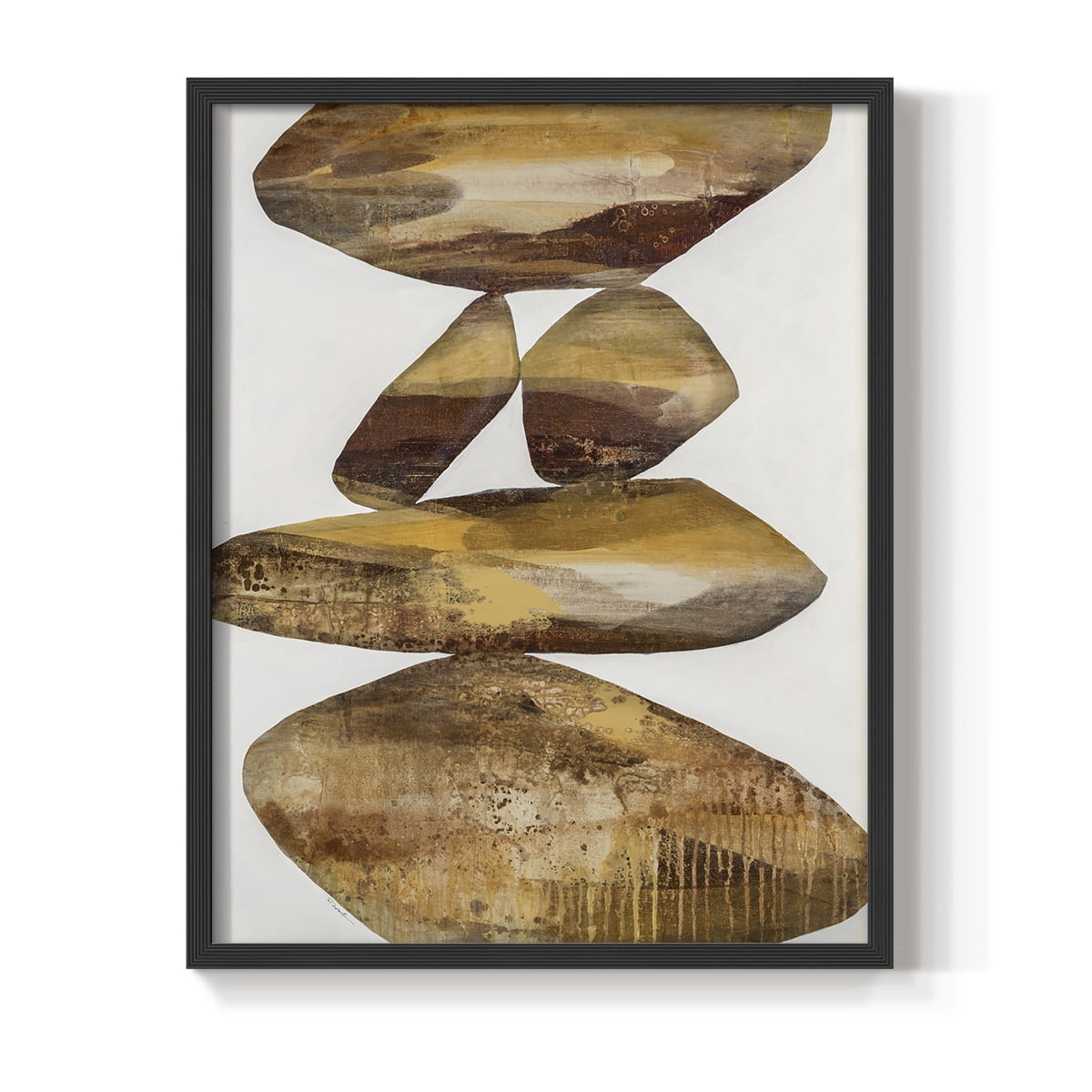Rocks I in Black Solid Wood 8 x 10 Framed Print