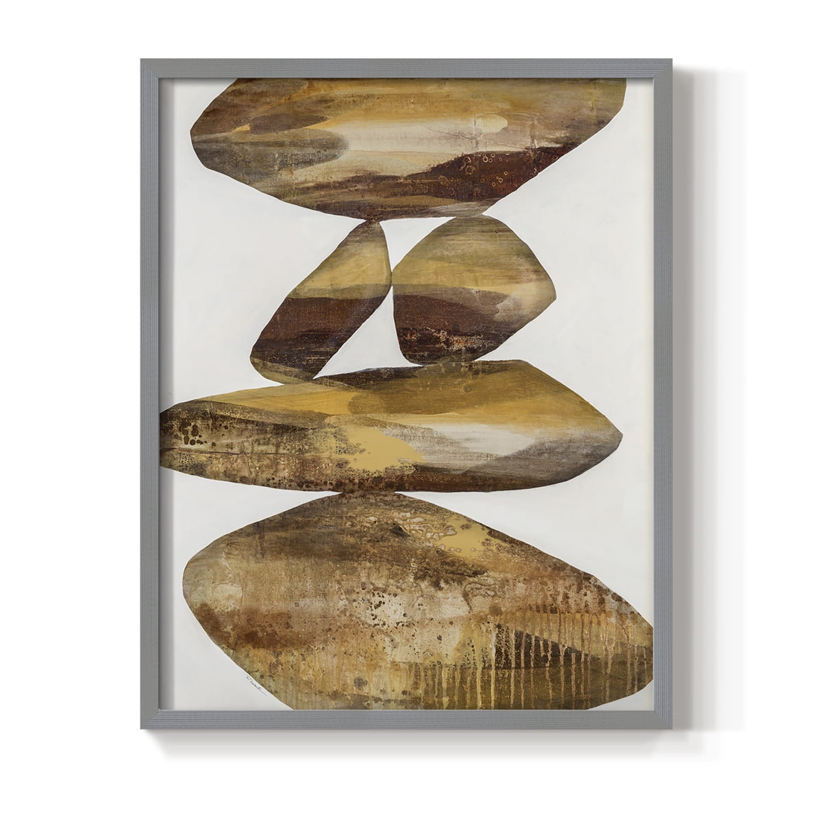 Rocks I in Gray Solid Wood 16 x 20 Framed Print