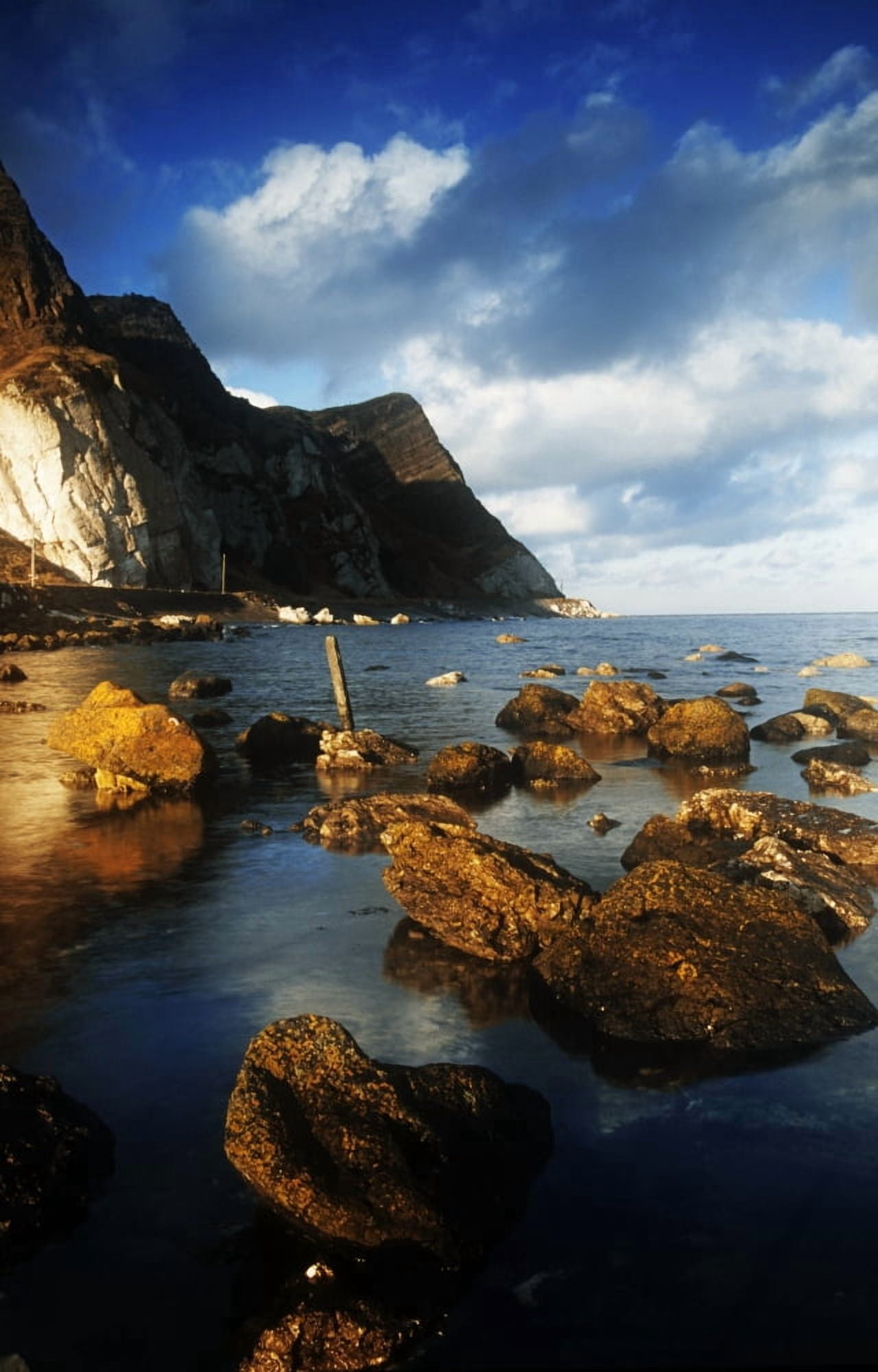 Rocks In The Sea County Antrim Northern Ireland Canvas Art - The Irish Image Collection Design Pics (22 x 36)