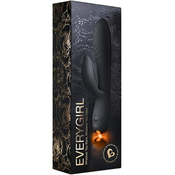 Rocks Off Every Girl Rabbit Vibrator, Black