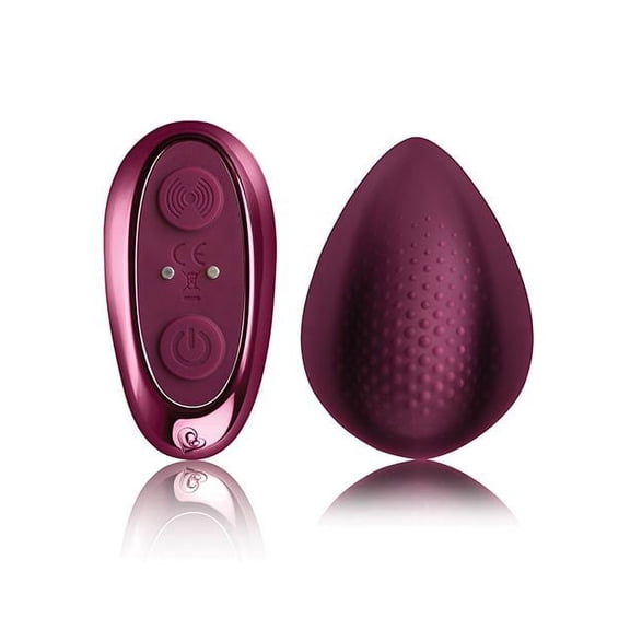 Rocks Off Knickerbocker Glory Clitoral Vibrator With Remote Control, Burgundy