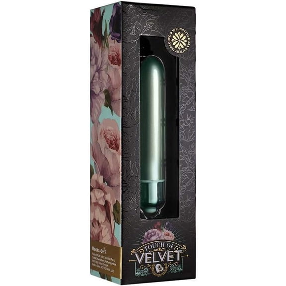 Rocks Off Touch Of Velvet Bullet Vibrator, Aqua Lily