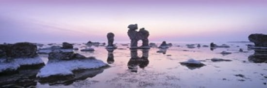 Rocks On The Beach Faro Gotland Sweden Canvas Art - Panoramic Images (36 x 12)