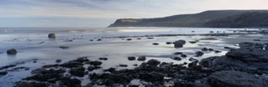 Rocks On The Beach Robin Hoods Bay North Yorkshire England United Kingdom Canvas Art - Panoramic Images (36 x 12)