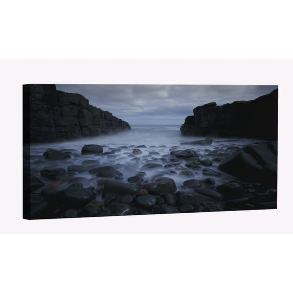 Rocks Pebbles Sea Ocean Beach Canvas Art Beach Sunset Picture Wall Art Beach Landscape Framed Painting Wall Decor For Home Office Bedroom Reeady to Hang