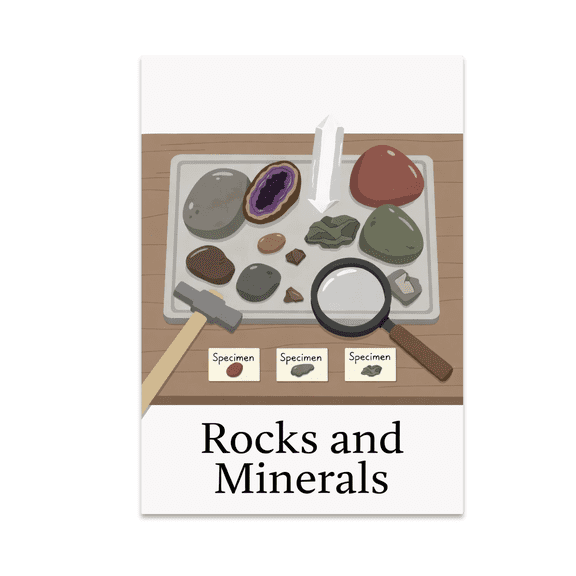 Rocks and Minerals Academic Art - Earth Science Enthusiast - 13x19 Poster Print