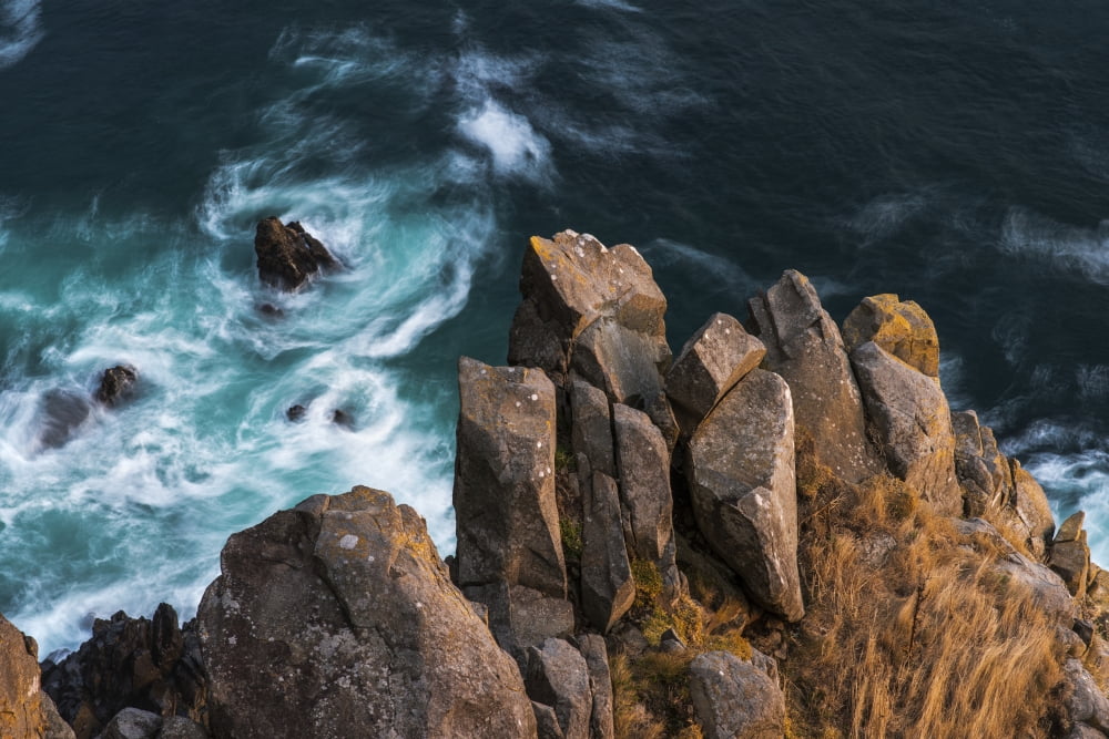 Rocks and surf are spectacular at Oswald West State Park Oregon United States of America Canvas Art - Robert L Potts Design Pics (38 x 24)