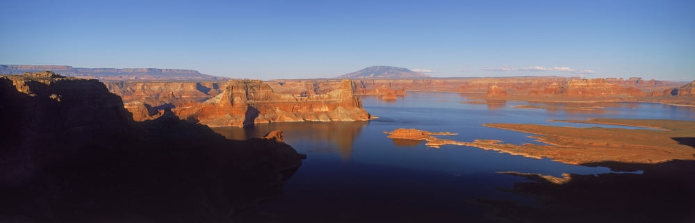 Rocks in a lake Lake Powell Utah USA Canvas Art - Panoramic Images (36 x 12)