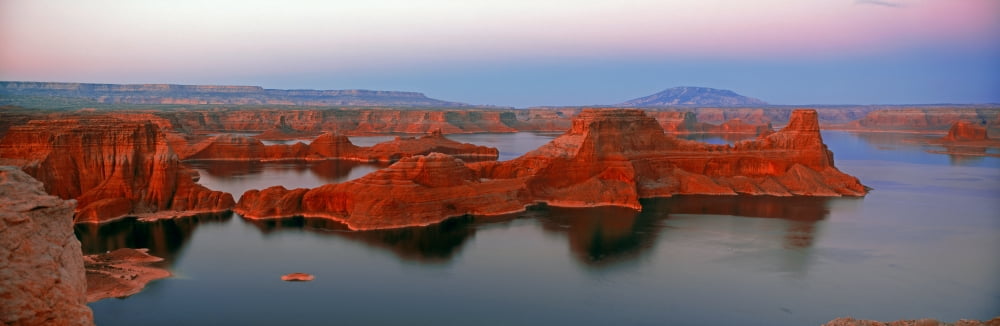 Rocks in a lake Lake Powell Utah USA Canvas Art - Panoramic Images (6 x 18)
