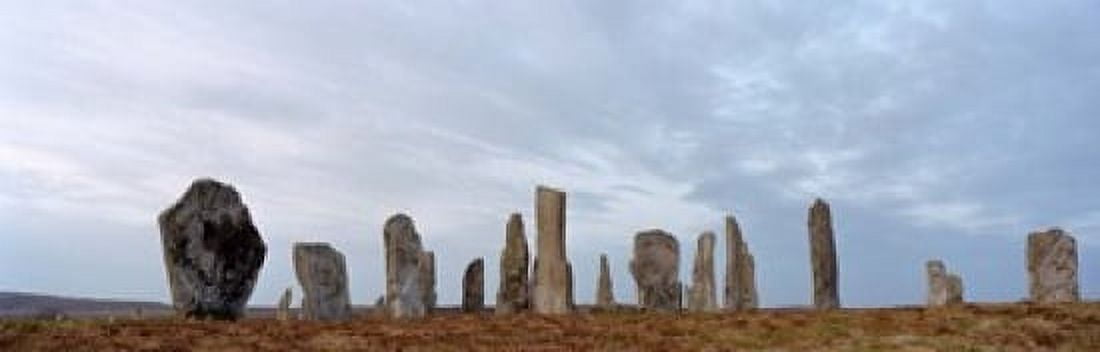 Rocks on a landscape Callanish Standing Stones Lewis Outer Hebrides Scotland Canvas Art - Panoramic Images (18 x 6)