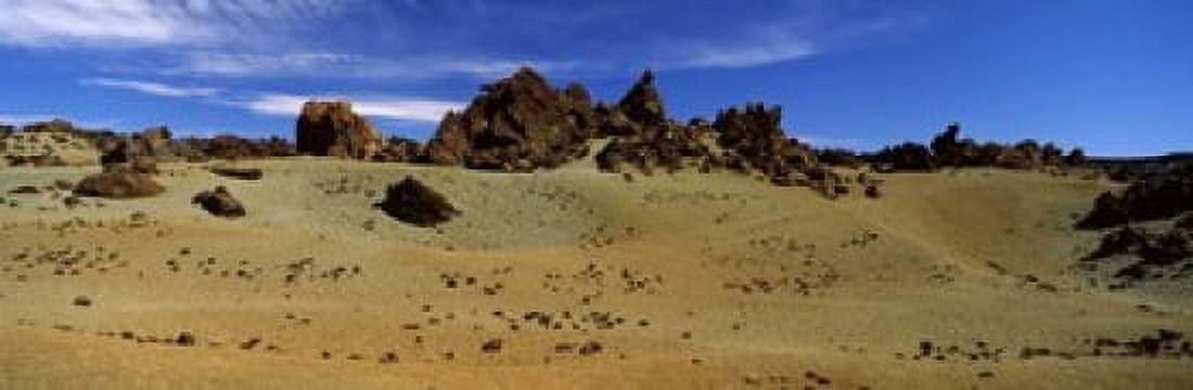 Rocks on an arid landscape Pico de Teide Tenerife Canary Islands Spain Canvas Art - Panoramic Images (18 x 6)