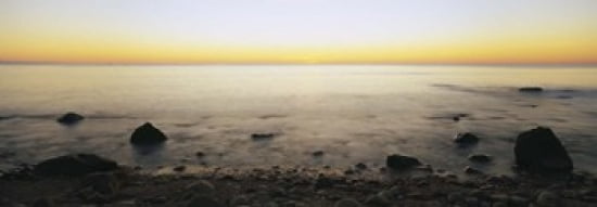 Rocks on the beach Block Island Rhode Island USA Canvas Art - Panoramic Images (36 x 13)
