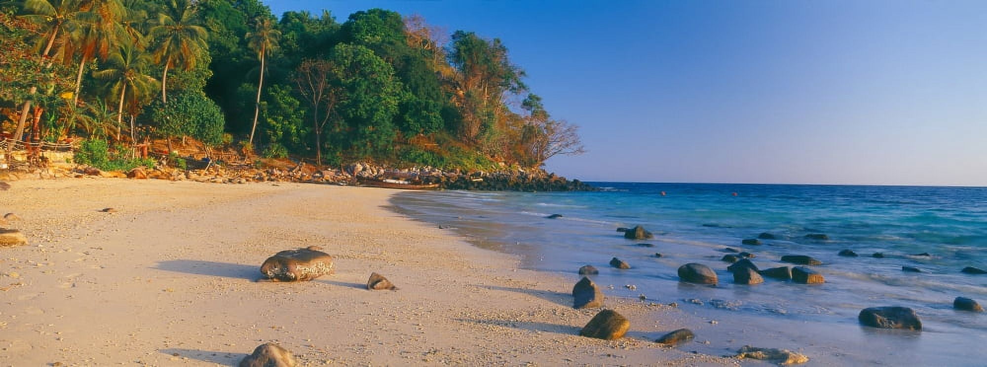 Rocks on the beach Phi Phi Islands Phuket Province Thailand Canvas Art - Panoramic Images (27 x 9)
