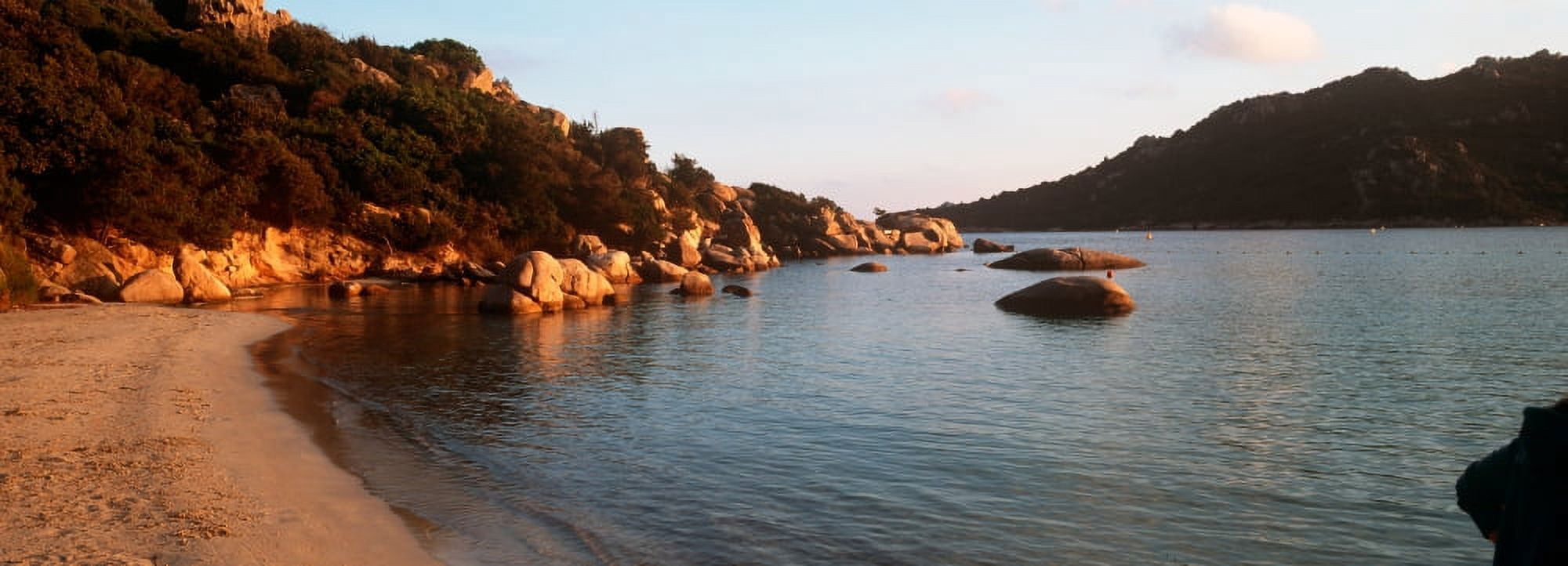 Rocks on the beach Santa Giulia Beach Corsica France Canvas Art - Panoramic Images (27 x 9)