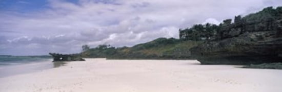 Rocks on the beach Watamu Marine National Park Watamu Coast Province Kenya Canvas Art - Panoramic Images (36 x 12)