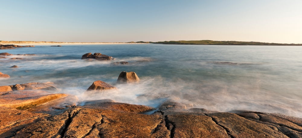 Rocks on the coast Dogs Bay Roundstone Connemara County Galway Ireland Canvas Art - Panoramic Images (20 x 9)