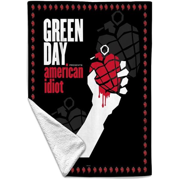 Rocksax 5061098717909 Green Day American Idiot Border Throw Blanket - 50 x 60 in.