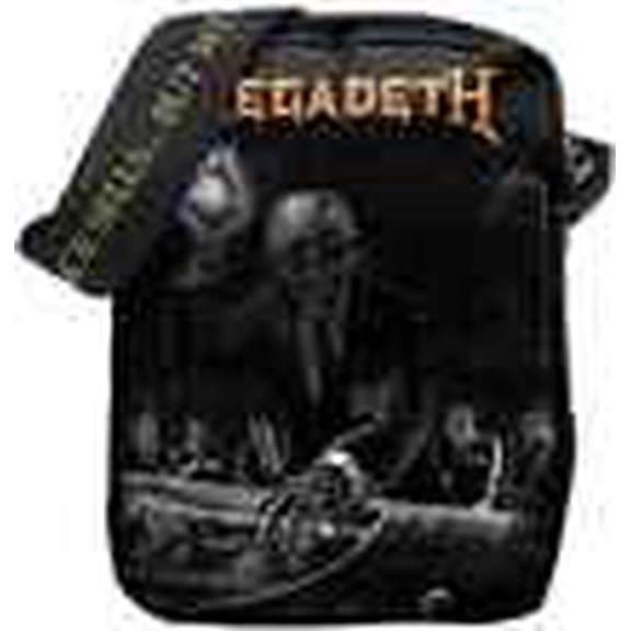 Rocksax 5061098718180 Megadeth Rust in Peace Sells Crossbody Bag, Black