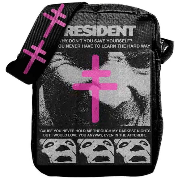 Rocksax - President - Conclave Logo - Crossbody Bag with Stash Pockets (Black)