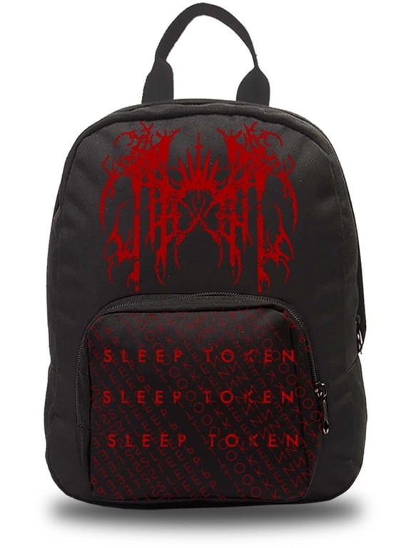 - Sleep Token - Grunge Logo - Mini Backpack (Black/Red)
